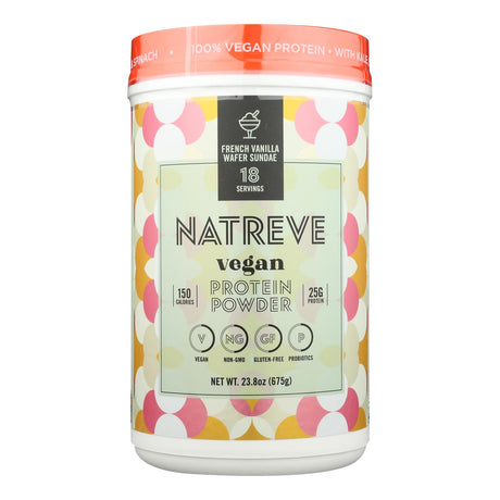 Natreve Protein Powder French Vanilla Sundae, 4 - 23.8 Oz. Tubs - Cozy Farm 