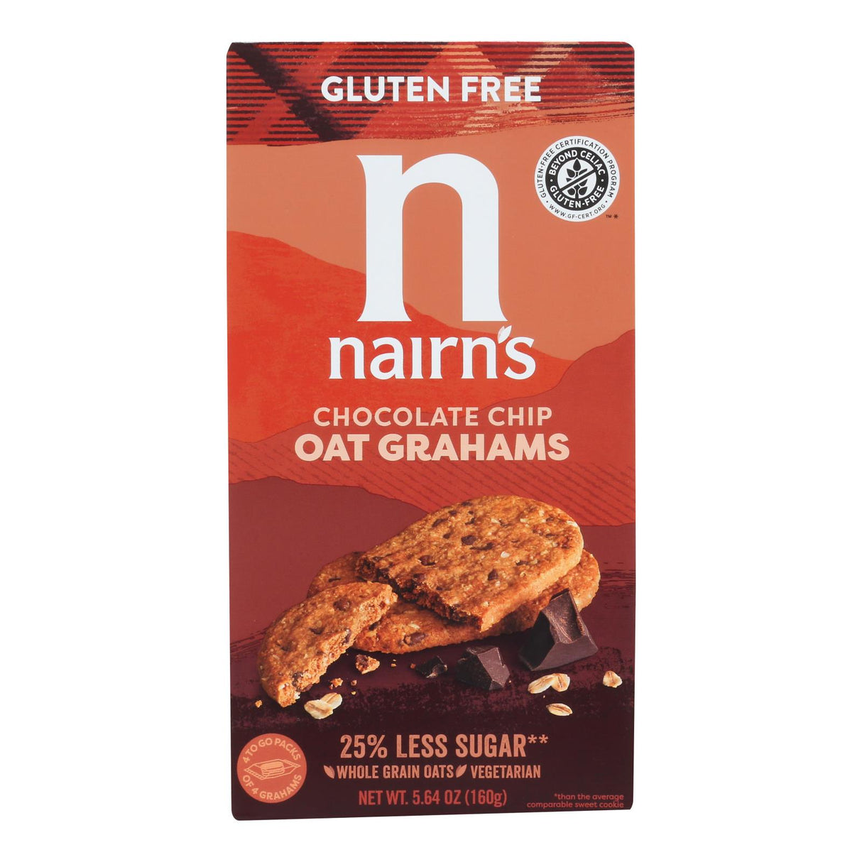 Nairn's Gluten Free Chocolate Chip Oatgraham Cookies - 6 Pack, 5.64 Oz - Cozy Farm 