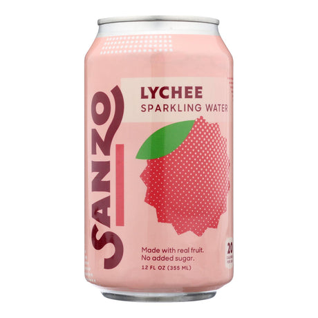 Sanzo - Sparkling Water Lychee, Pack of 12 - 12 Fl Oz - Cozy Farm 