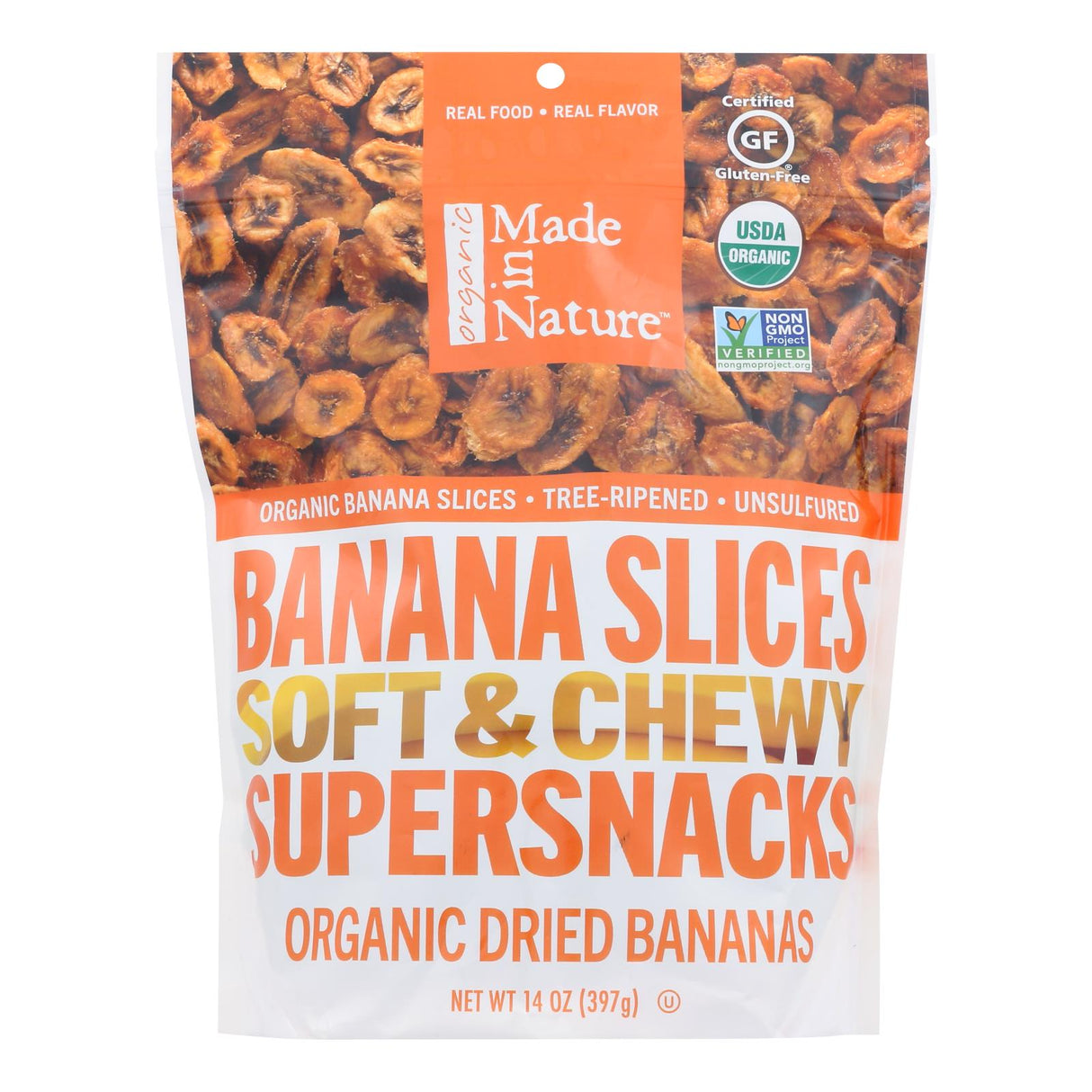 Made In Nature - Banana Dried, 12 Oz (Pack of 6) - Cozy Farm 