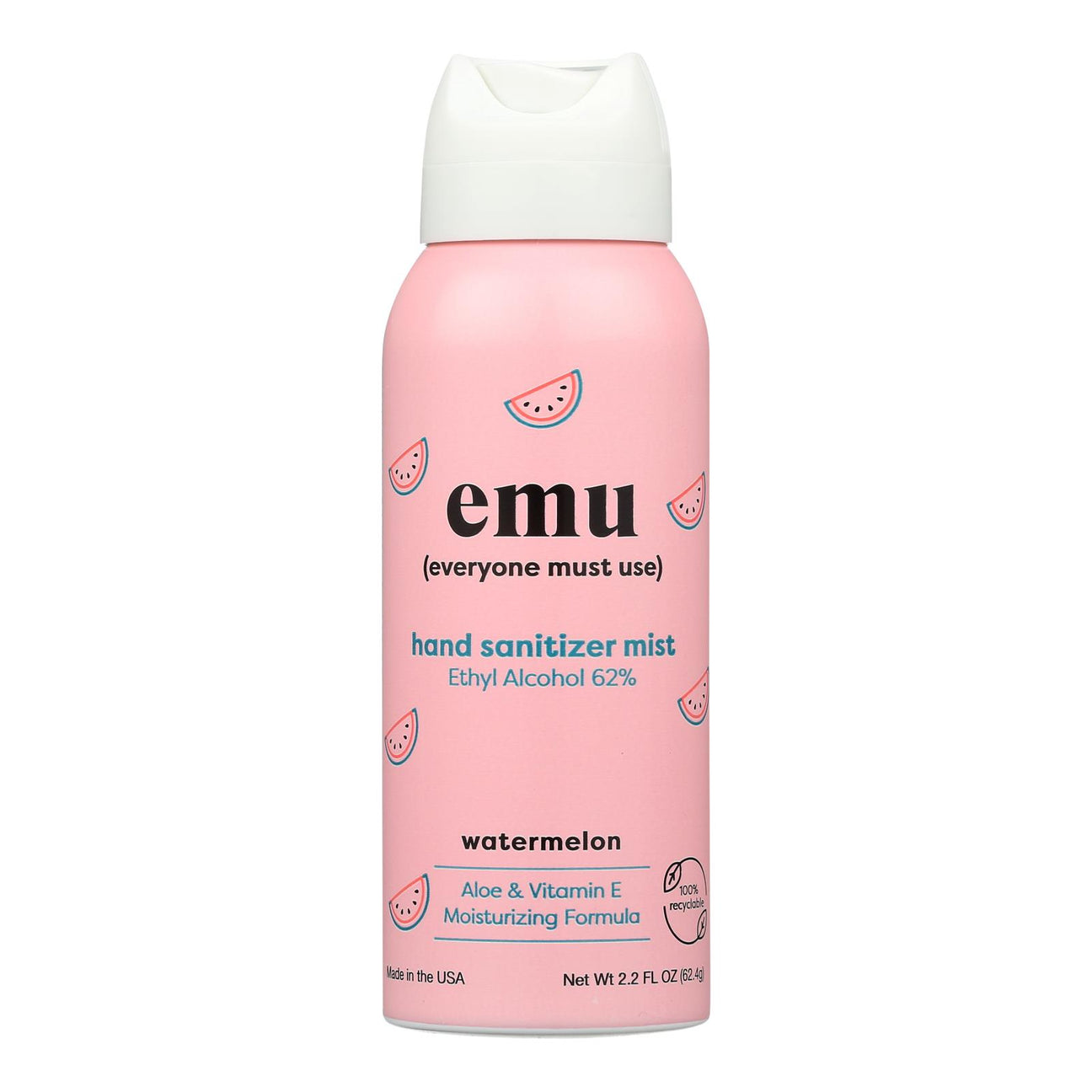 Emu Hand Sanitizer Watermelon Mist 2.2 Oz (Pack of 6) - Cozy Farm 