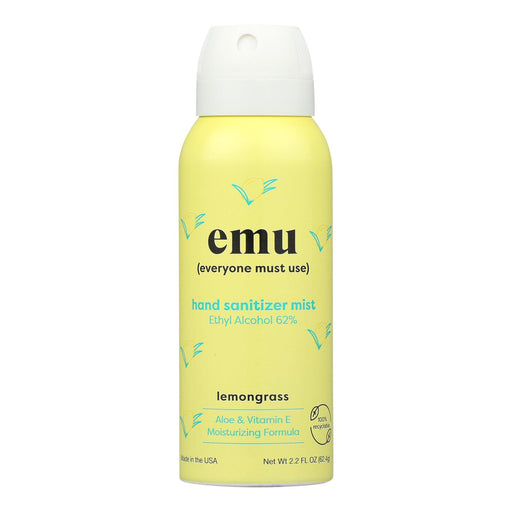 Emu Hand Sanitizer Lemongrass Mist, 6 Pack of 2.2 Oz - Cozy Farm 