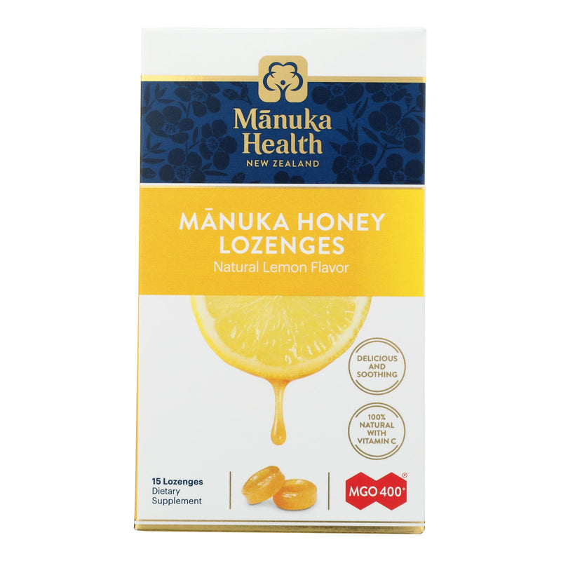 Manuka Health MGO 400+ Lemon Manuka Honey Lozenges (15 Lozenges) - Cozy Farm 