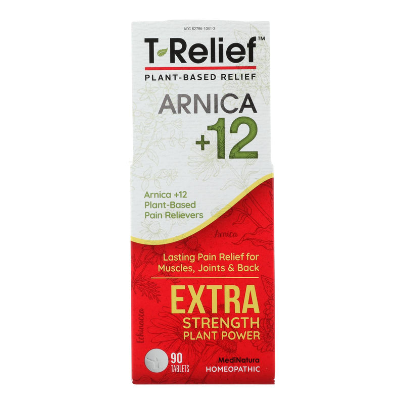 T-Relief MediNatura Pain Relief Arnica 12X Extra Strength Tablets, 100 Count - Cozy Farm 