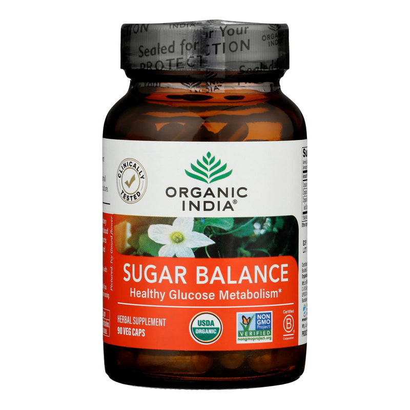 Organic India Sugar Balance Supplement - 90 Vegetarian Capsules - Cozy Farm 