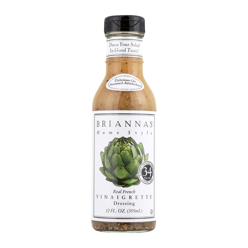 Brianna's Salad Dressing Real French Vinaigrette (Pack of 6) 12 Fl Oz - Cozy Farm 