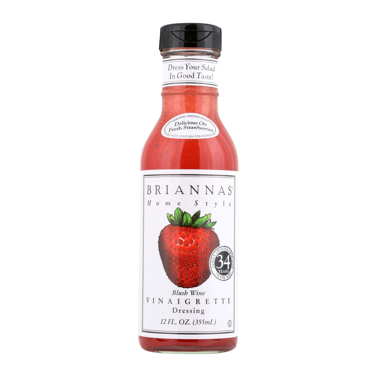 Brianna's Blush Wine Vinaigrette Salad Dressing (6 x 12 Fl Oz) - Cozy Farm 