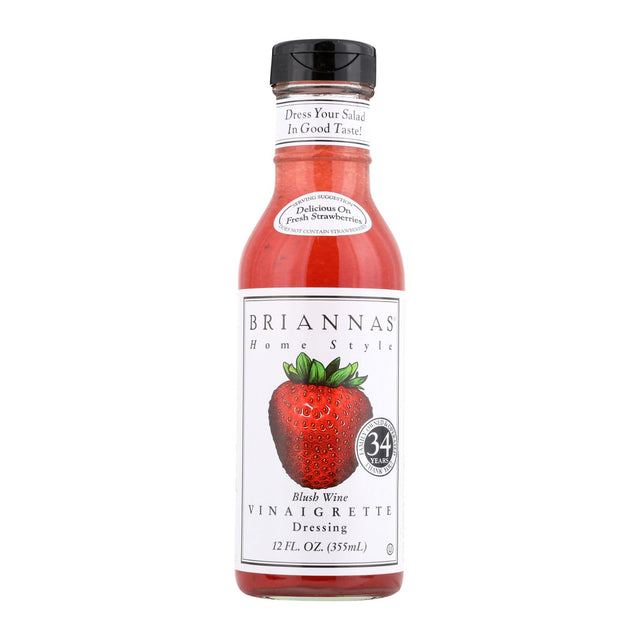 Brianna's Blush Wine Vinaigrette Salad Dressing (6 x 12 Fl Oz) - Cozy Farm 