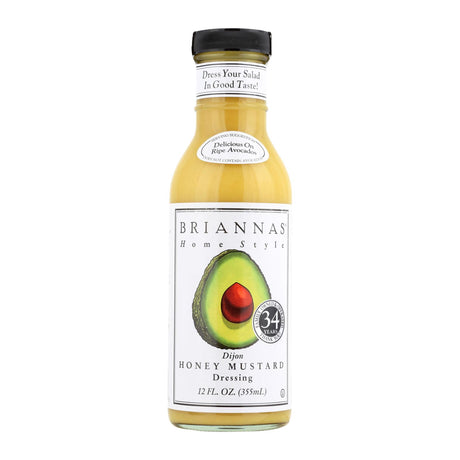 Brianna's Dijon Honey Mustard Salad Dressing - 6 Pack of 12 Fl Oz Bottles - Cozy Farm 