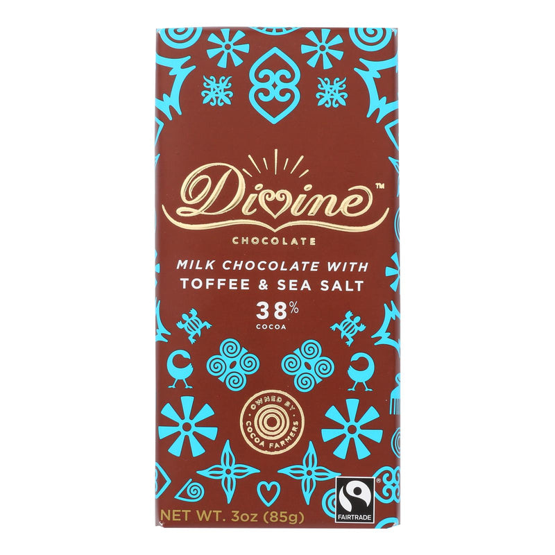 Divine Bar Chocolate Milk Toff/ssalt (Pack of 12) 3 Oz - Cozy Farm 