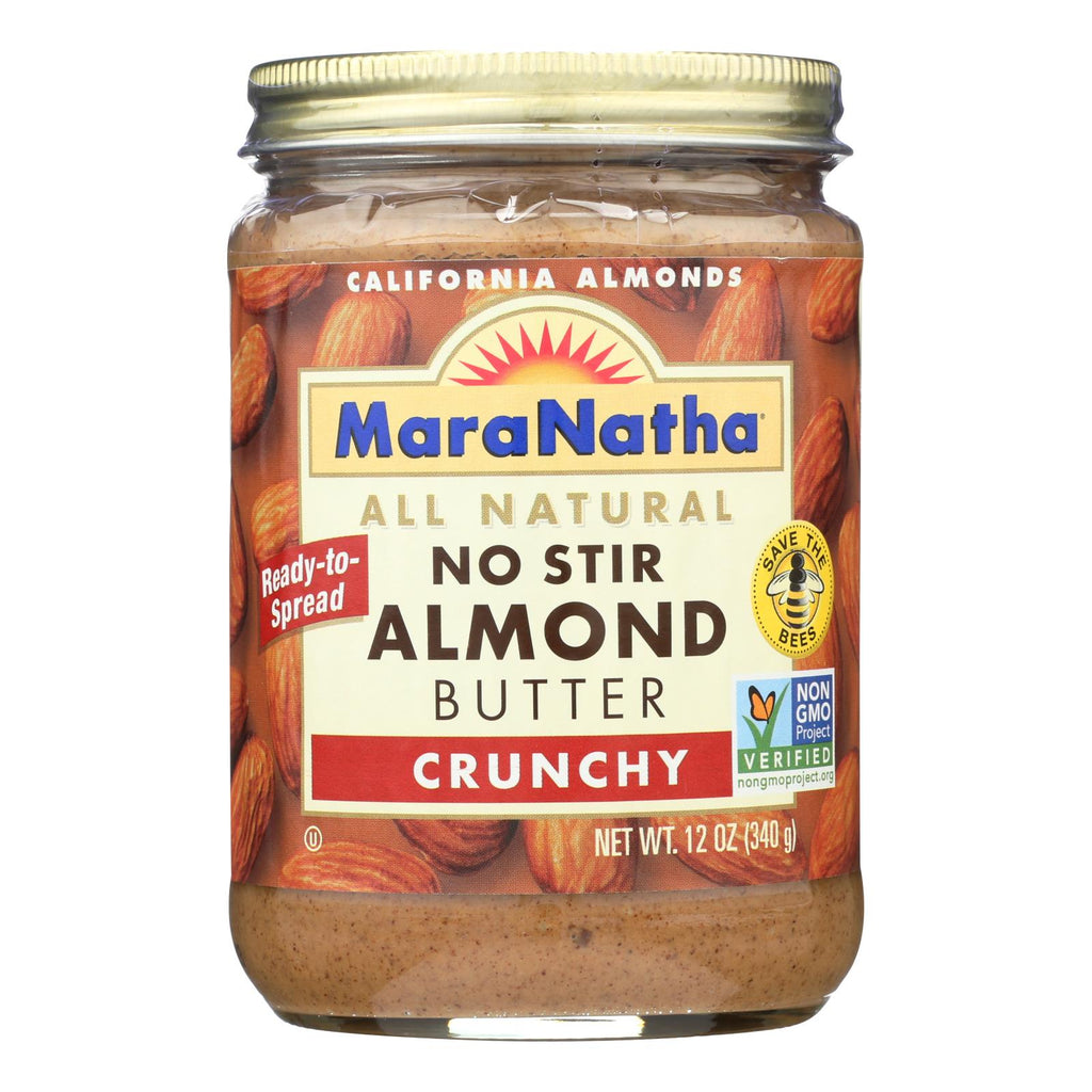 Jars  Maranatha Natural Foods Almond Butter - No Stir Crunch (Pack of 6) 12 Oz Jars - Cozy Farm 