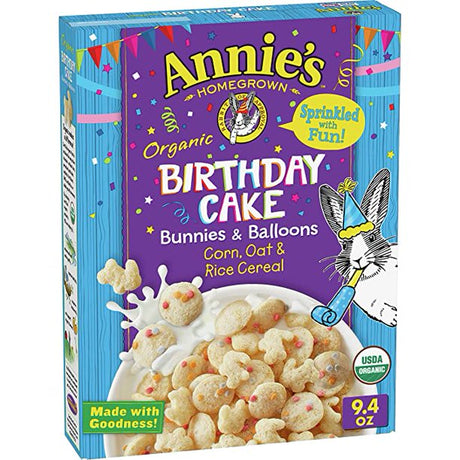 Annie's Homegrown Birthday Cake Cereal (10 x 9.4 Oz Boxes) - Cozy Farm 