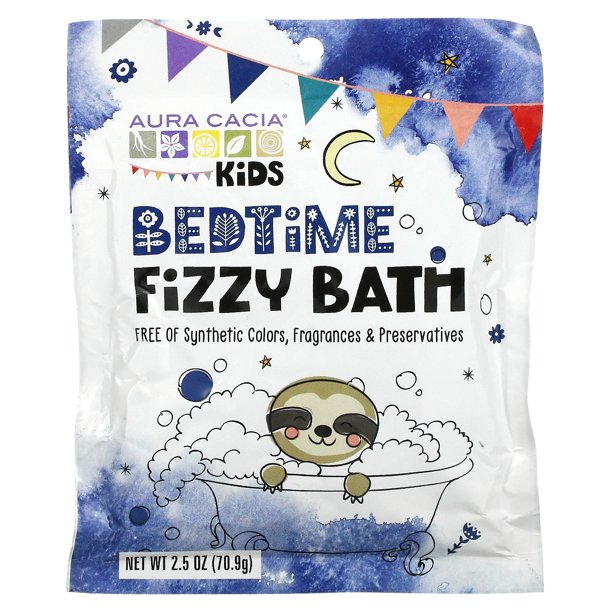 Aura Cacia Fizzy Bath for Bedtime, 6 Pack of 2.5 Oz Bottles - Cozy Farm 