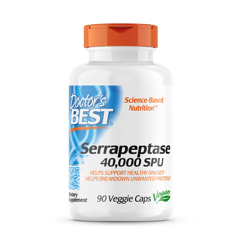 Doctor's Best Serrapeptase 90 Vegetable Capsules - Cozy Farm 