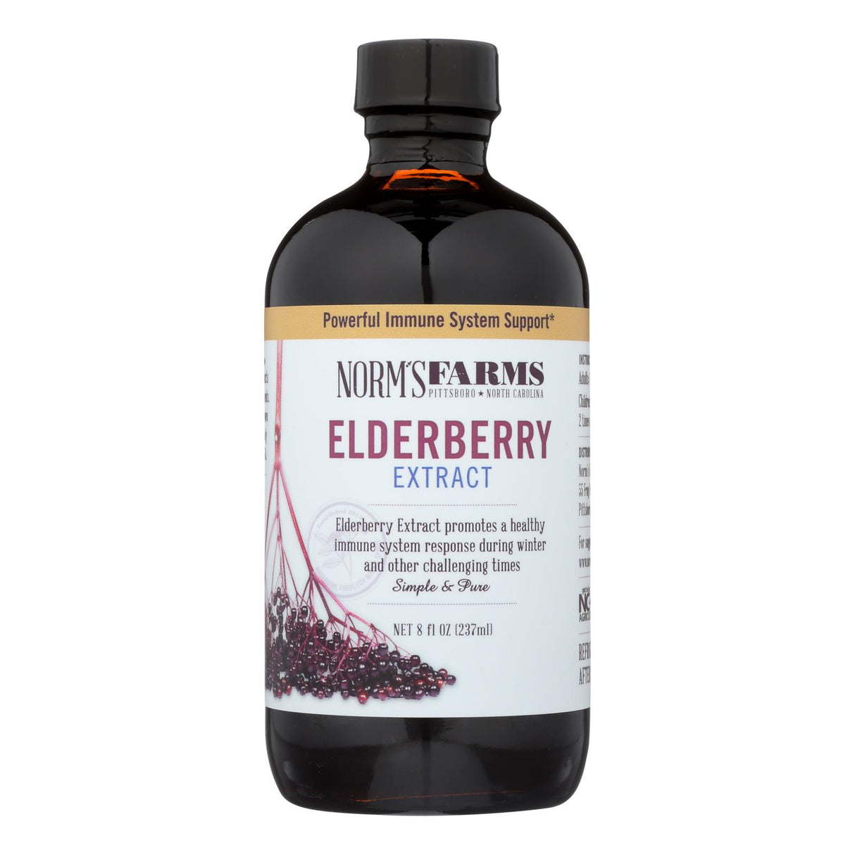 Norms Farms Elderberry Extract with Melatonin for Immune Support (8 Fl Oz) - Cozy Farm 