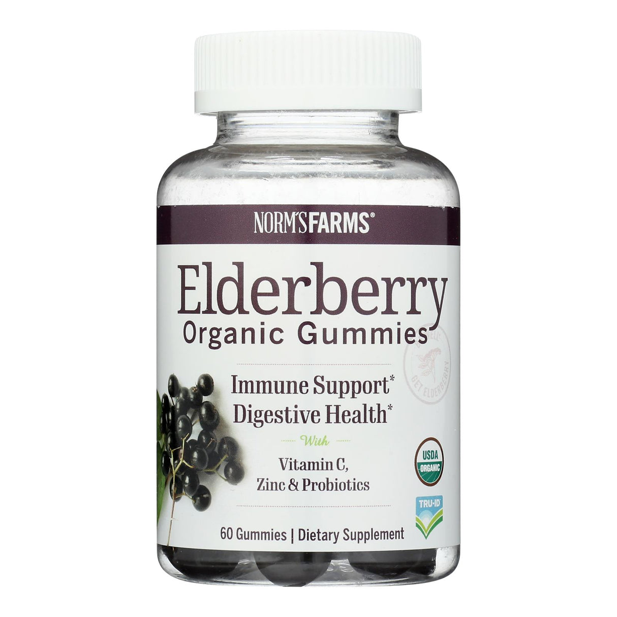 Norms Farms Gummy Elderberry Probiotic w/ 5 Billion CFU (60 Count) - Cozy Farm 
