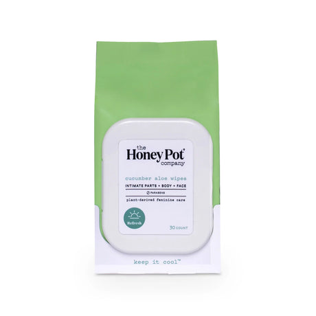 The Honey Pot - Intimate Cucumber Aloe Wipes (Pack of 30) - Cozy Farm 