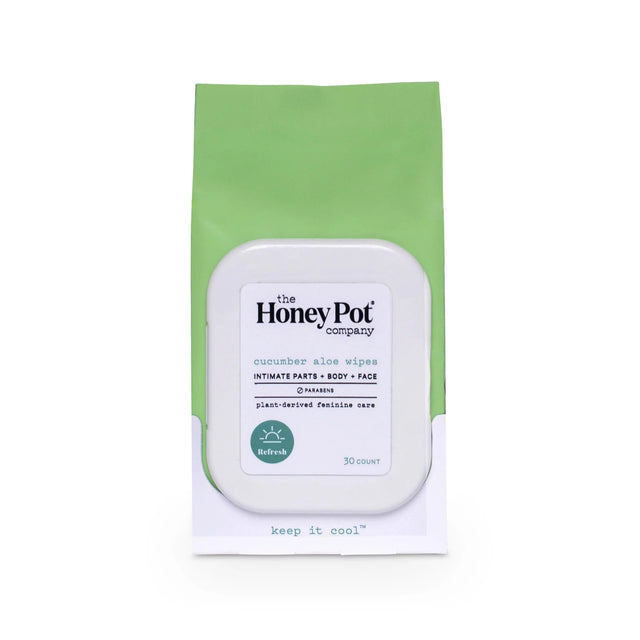 The Honey Pot - Intimate Cucumber Aloe Wipes (Pack of 30) - Cozy Farm 