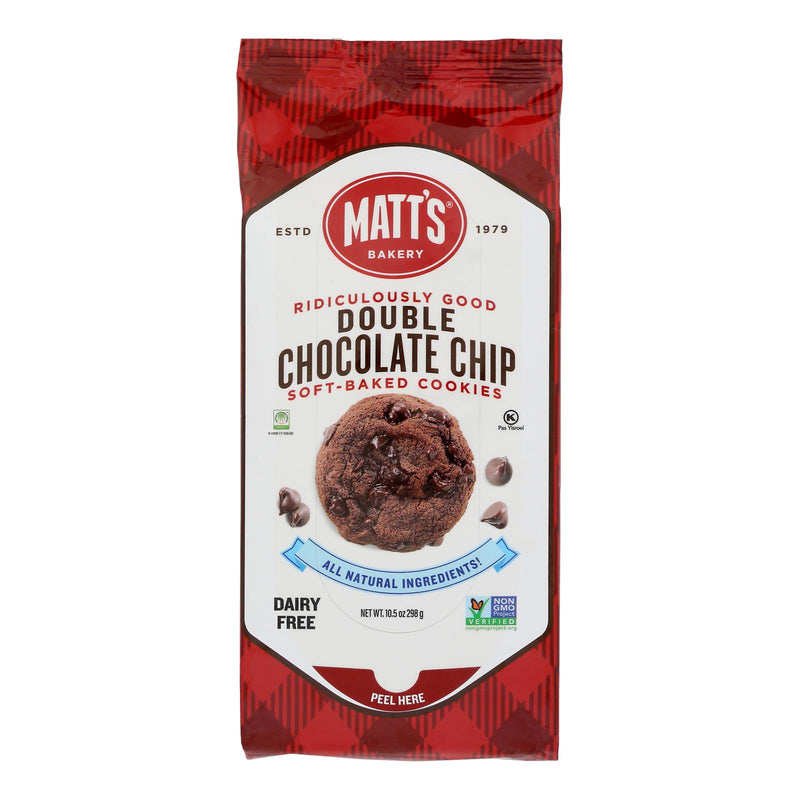 Matt's Cookies - Double Chocolate Chip - Rich and Indulgent - 10.5 oz Pack of 6 - Cozy Farm 