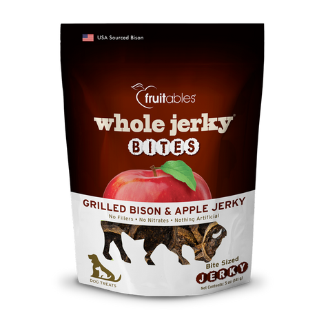 Fruitables Bison Jerky Dog Treats - 6 Pack, 12 oz Each Bite - Cozy Farm 