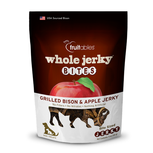Fruitables Dog Treats Jerky Bite Bison - 6 Pack, 12 Oz Each - Cozy Farm 