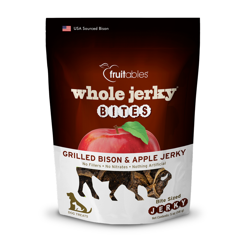 Fruitables Dog Treats Jerky Bite Bison - 6 Pack, 12 Oz Each - Cozy Farm 