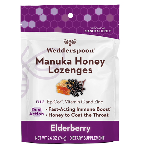 Wedderspoon Manuka Honey Elderberry Lozenges (Pack of 6, 2.6oz Jars) - Cozy Farm 