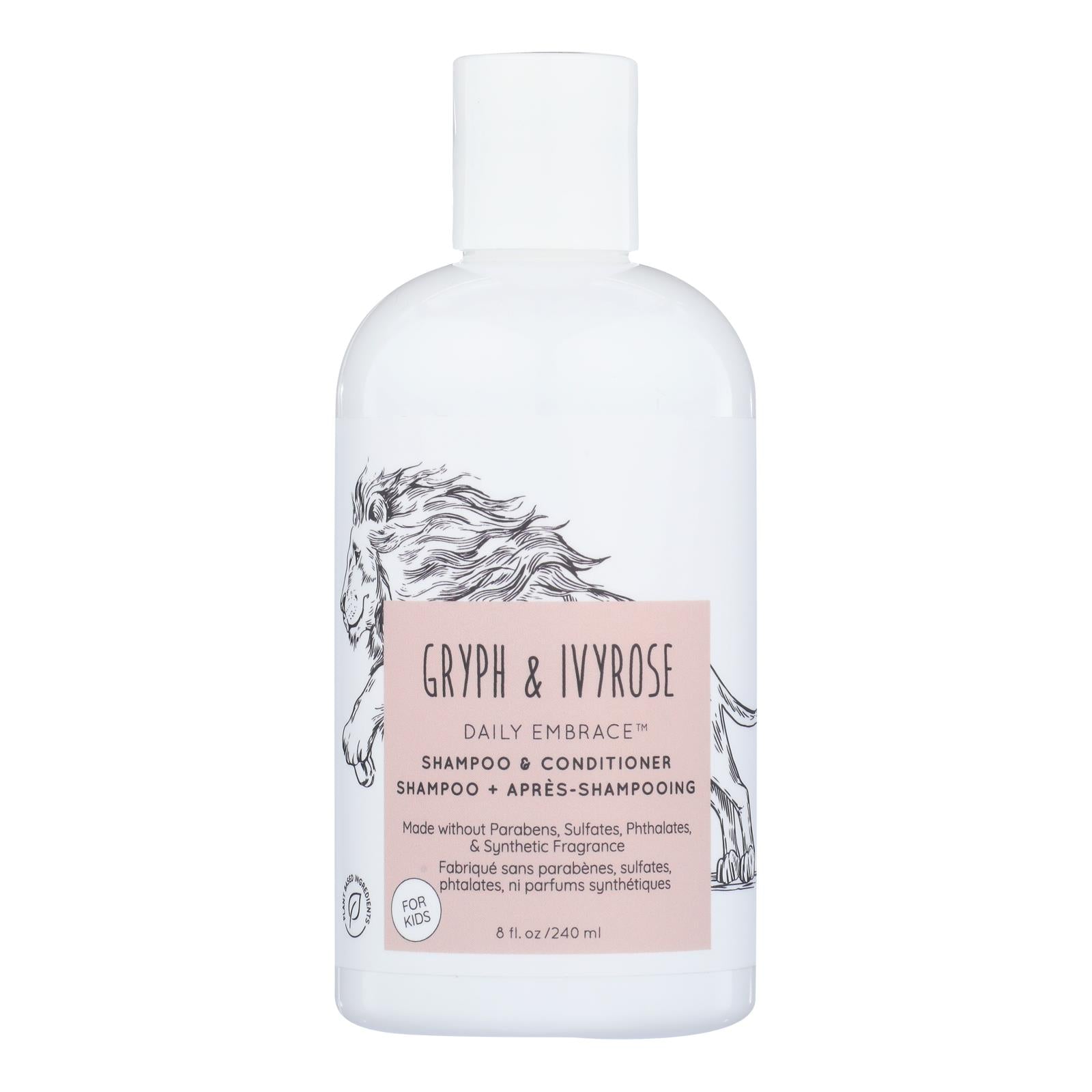 Gryph & Ivyrose - Shampoo and Conditioner Daily Embrace (Pack of 1-8 Fl Oz)