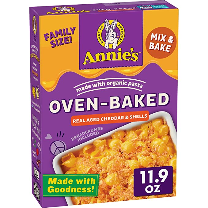 Annie's Homegrown Cheddar Organic Snack Mix, Bunnies Cheddar, 9-Ounce Boxes (Pack of 12)