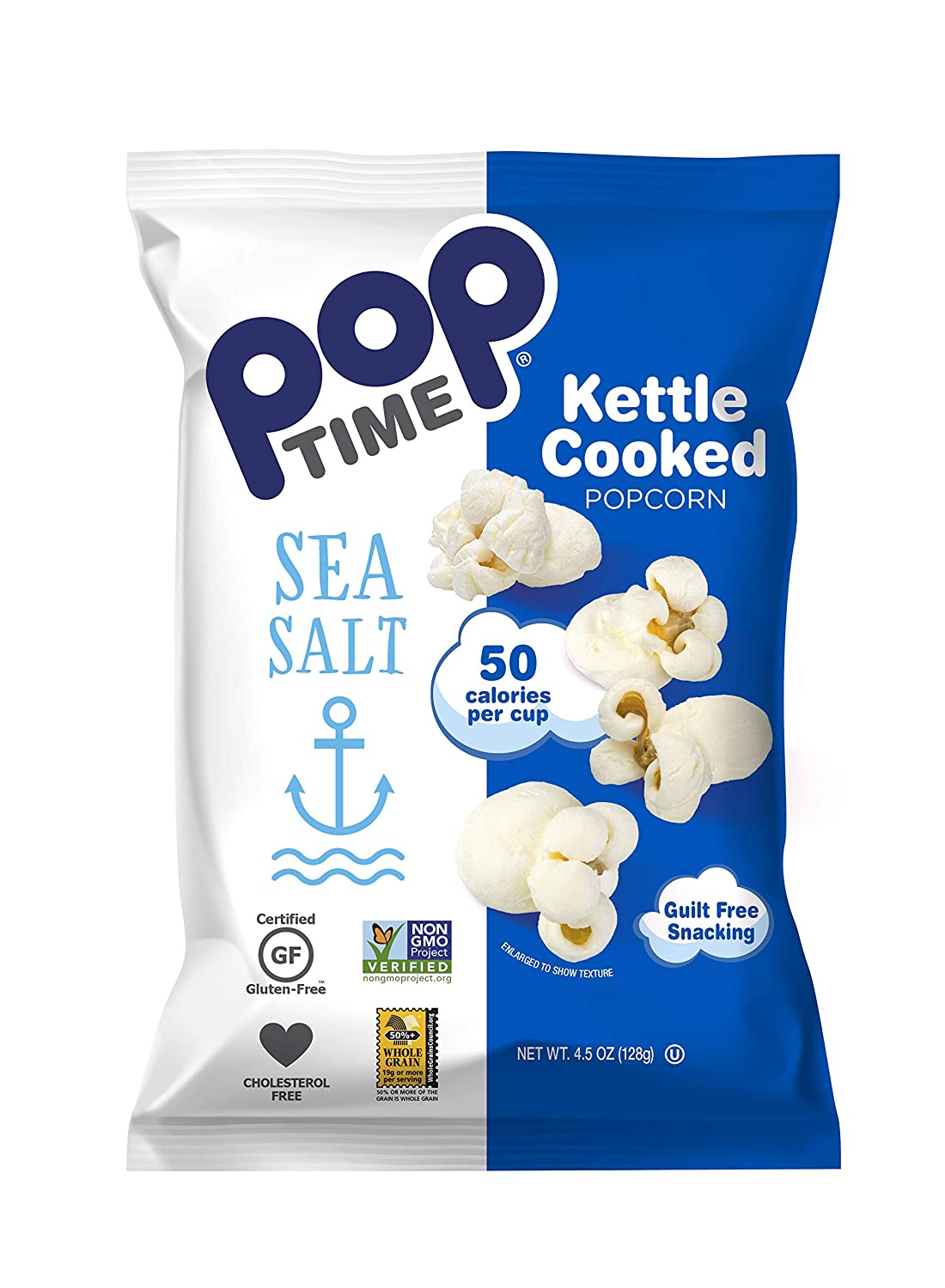 Pop Time Popcorn Kettle Sea Salt, 4.5 Oz - Case of 6 - Cozy Farm 