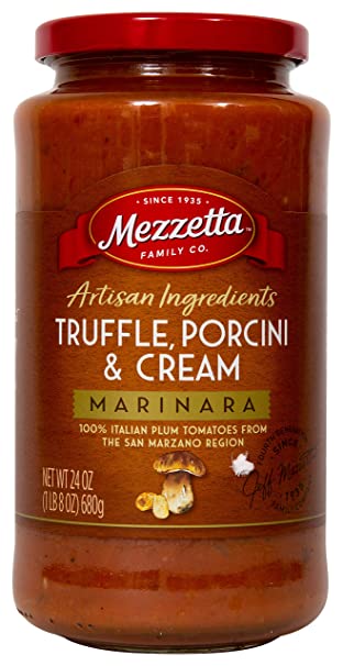 Mezzetta 24 oz Porcini & Truffle Cream Pasta Sauce (Pack of 6) - Cozy Farm 