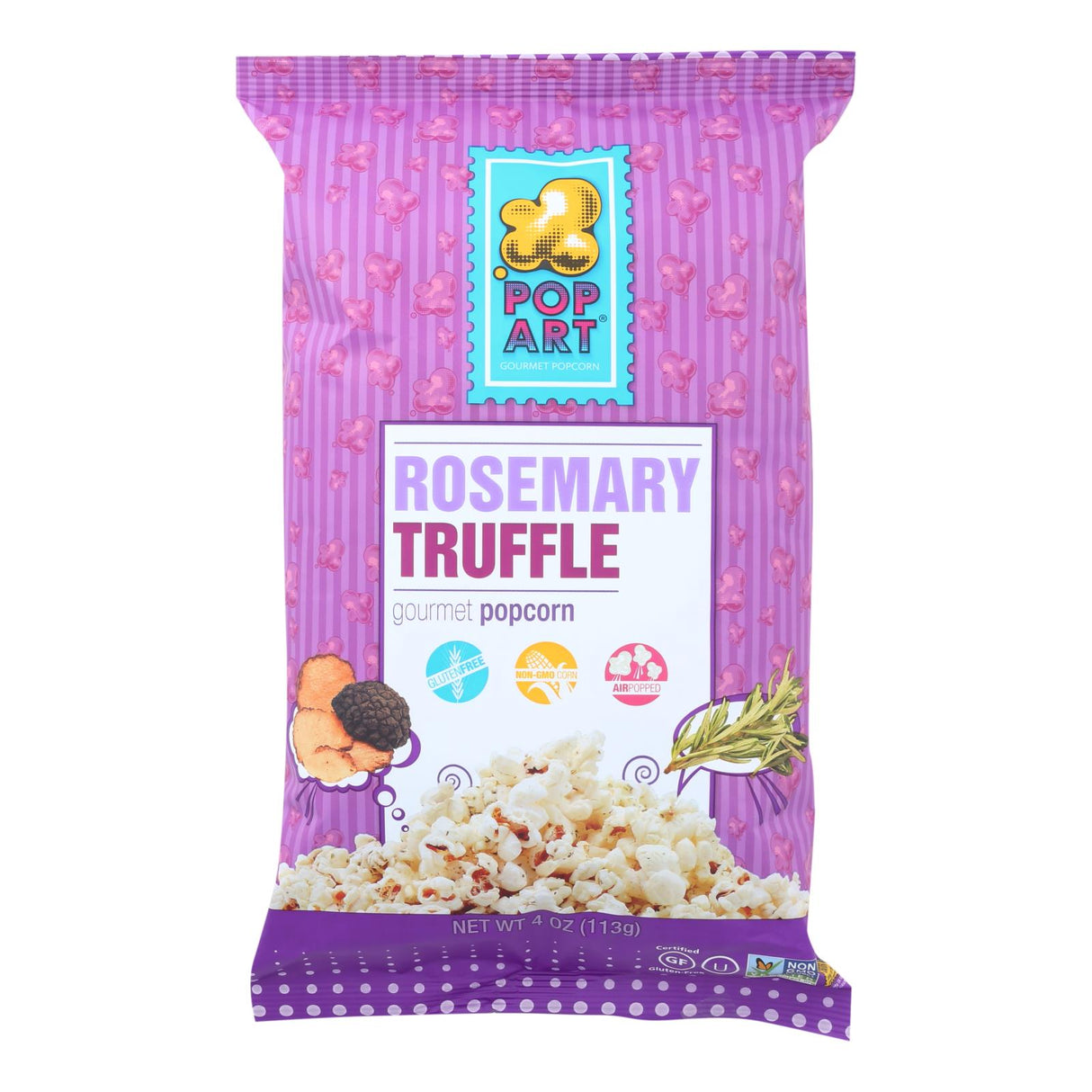 Pop Art Gourmet Popcorn: Rosemary Truffle, 9-Pack, 4 oz Bags - Cozy Farm 