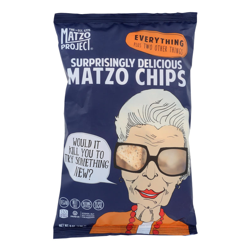 The Matzo Project LLC - Chips Matzo Everything (Pack of 12-6 oz) - Cozy Farm 