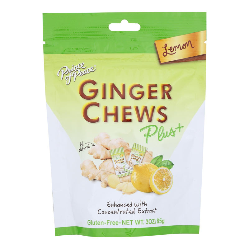 Prince Of Peace Ginger Chews with Lemon - 3 Oz (Pack of 6) - Cozy Farm 
