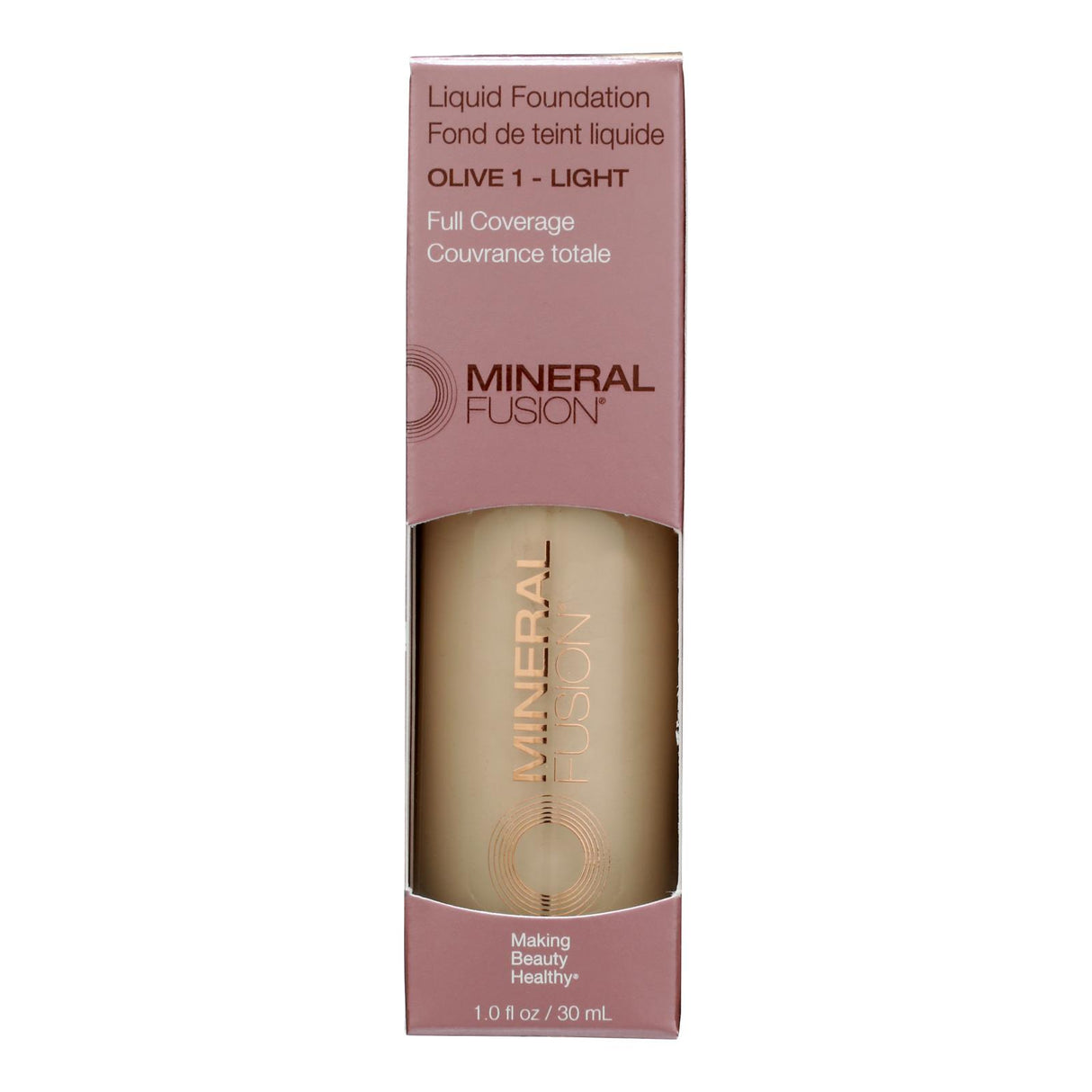 Mineral Fusion Liquid Foundation - Olive Tone - 1 Fl Oz - Cozy Farm 