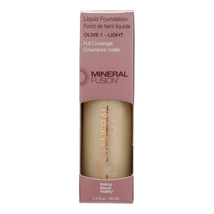 Mineral Fusion Liquid Foundation - Olive Tone - 1 Fl Oz - Cozy Farm 
