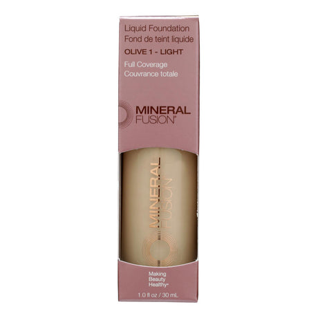 Mineral Fusion Liquid Foundation - Olive Tone - 1 Fl Oz - Cozy Farm 