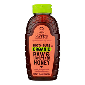Nature Nate's Raw Unfiltered Honey in 16 oz. Jars (Pack of 6) - Cozy Farm 