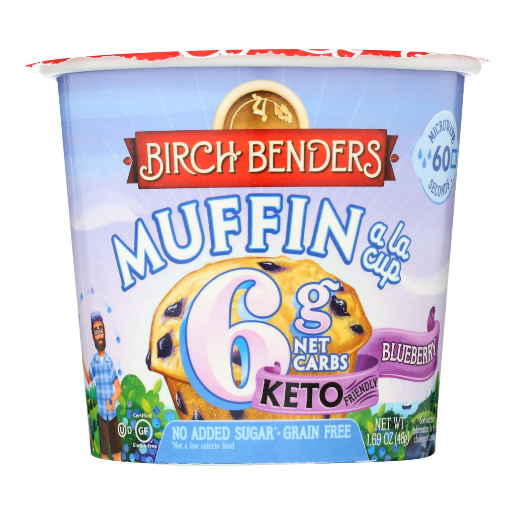 Birch Benders - Muffin A La Cup Blueberry (Pack of 8) 1.69 Oz - Cozy Farm 