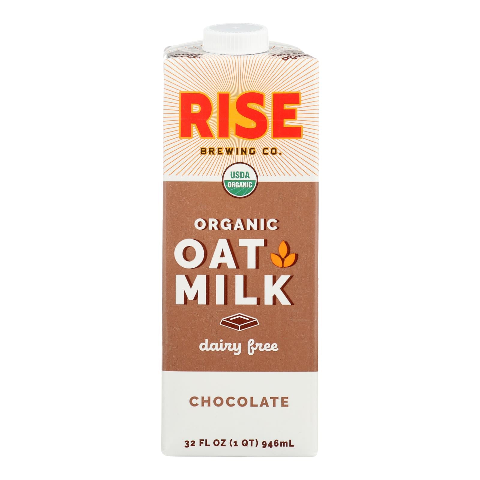 RISE Brewing Co. Leche de avena original | USDA orgánica y sin OMG | Vegana  y sin lácteos | Cajas de cartón de 32 onzas líquidas (paquete de 6)