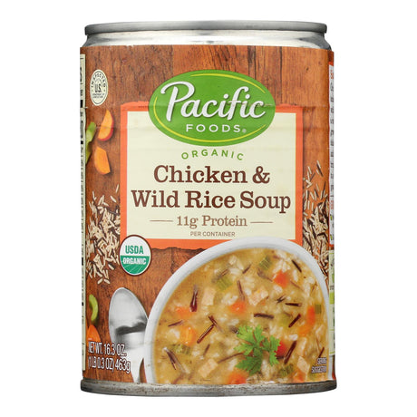 Pacific Foods Chicken and Wild Rice Soup (Pack of 12-16.3 oz) - Cozy Farm 