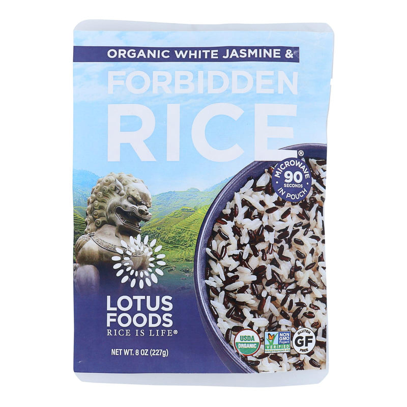 Lotus Foods Organic Jasmine & Forbidden Rice (Pack of 6 - 8 Oz) - Cozy Farm 