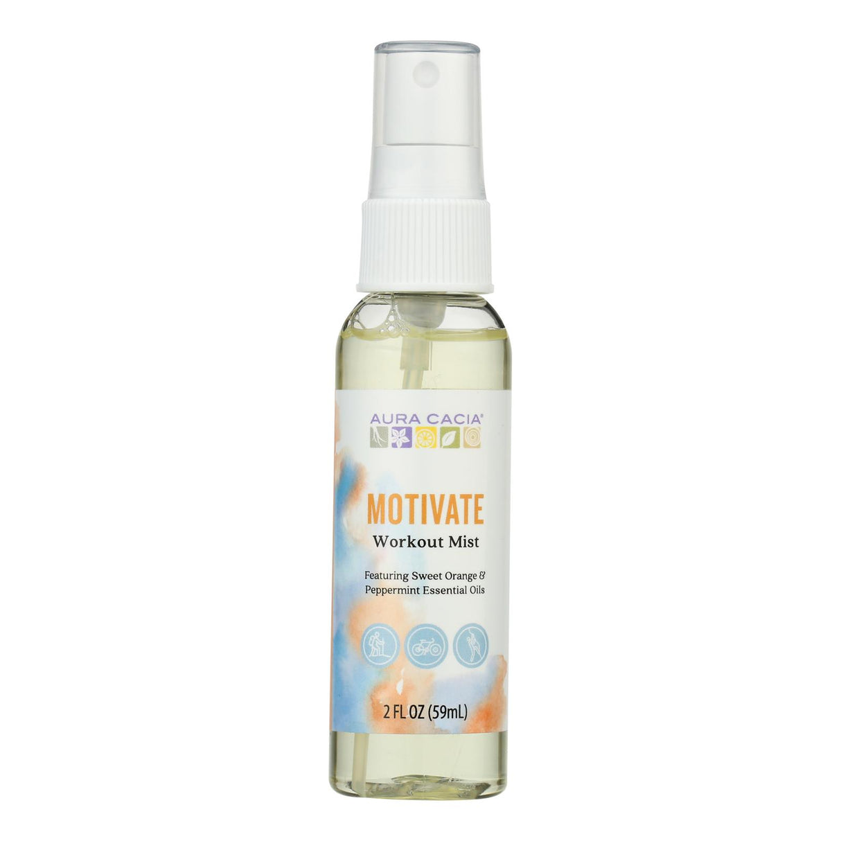 Aura Cacia Workout Motivate Essential Oil Mist - 2 Fz - Cozy Farm 