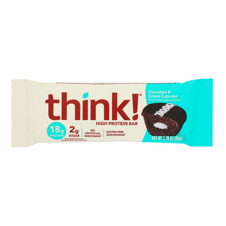Think! Protein Bar, Chocolate Cupcake (Pack of 10) 2.29 Oz - Cozy Farm 