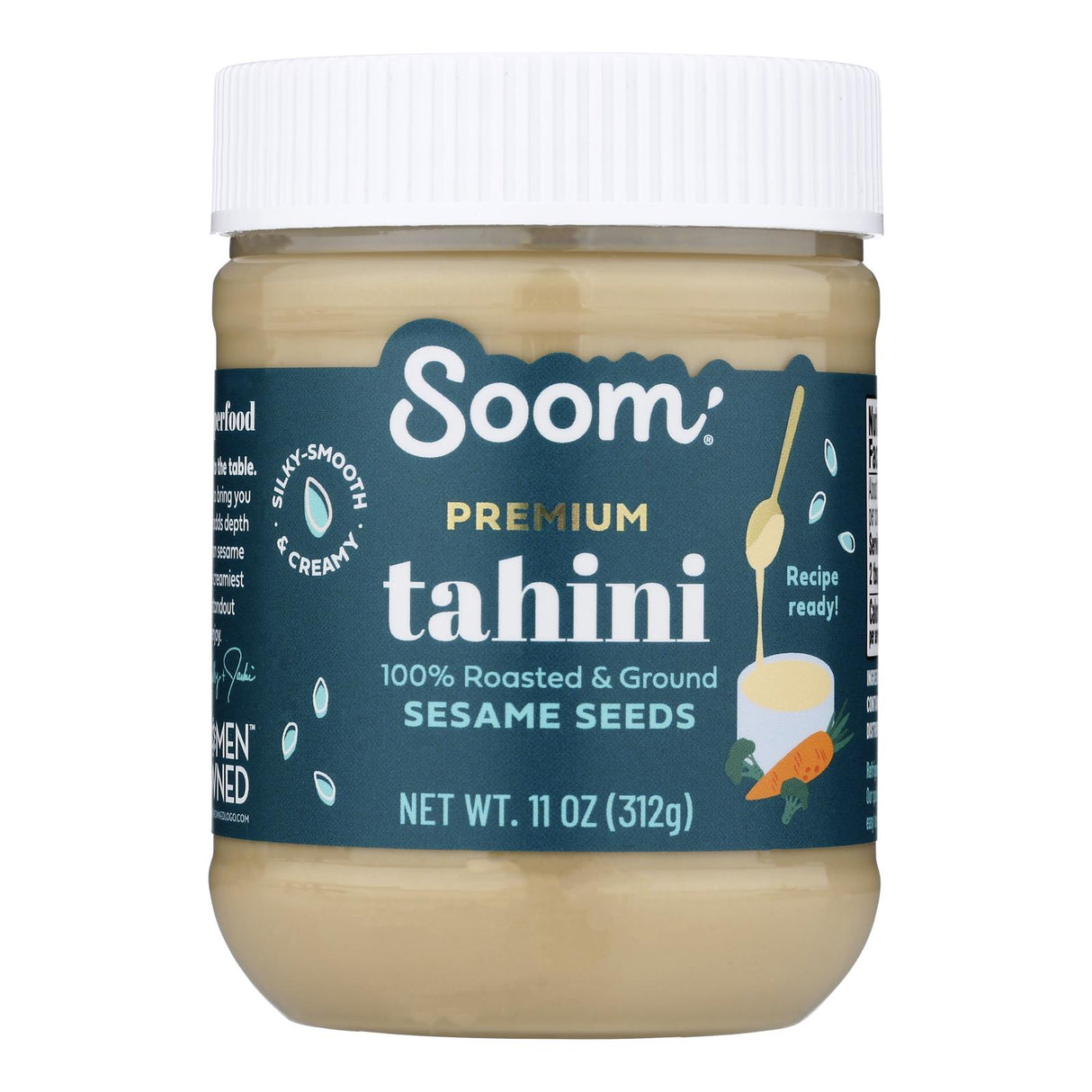 Soom Premium Tahini Sesame (Pack of 6 - 11 oz. Each) - Cozy Farm 