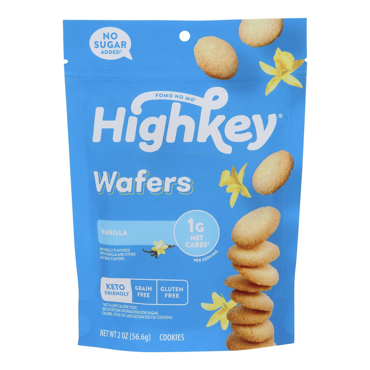 High Key Keto Vanilla Cookie Wafer, 2 Oz. (Pack of 6) - Cozy Farm 