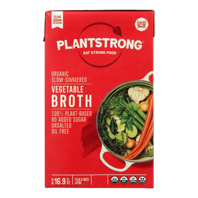 PlantStrong Slow Simmered Vegan Broth (Pack of 6) 16.9 Fl Oz - Cozy Farm 