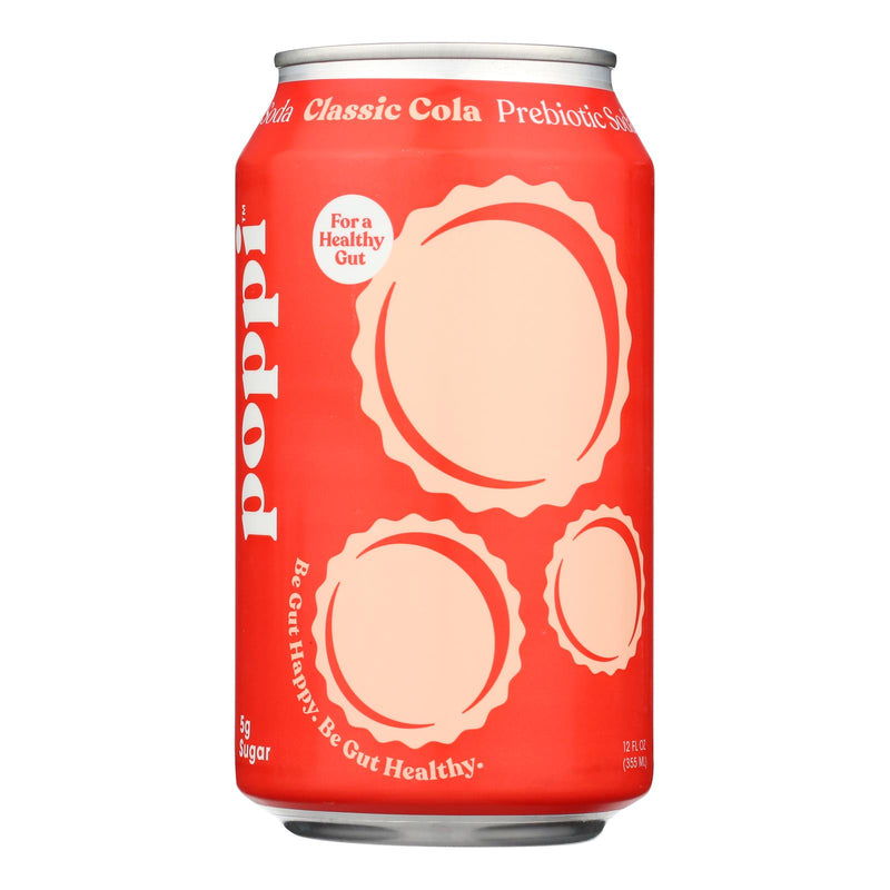 Poppi Classic Cola Prebiotic Soda, 12 oz Bottles (Pack of 12) - Cozy Farm 