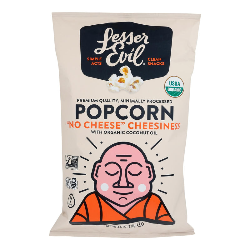 Lesser Evil No-Cheese Popcorn, 12 Bags (4.6 Oz Each) - Cozy Farm 
