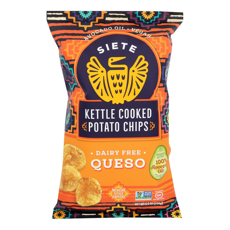 Siete Grain Free Tortilla Chips, Queso, 5.5oz Single Serve Bags (Pack of 6) - Cozy Farm 